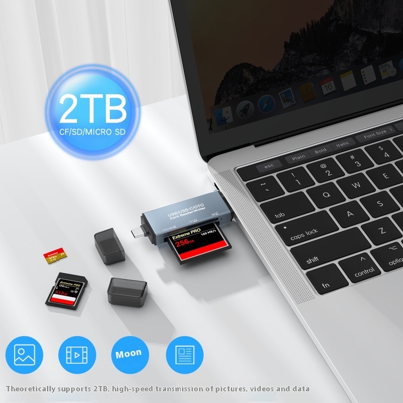 Cf Card Reader SD Car USB Three-in-one - Image 1