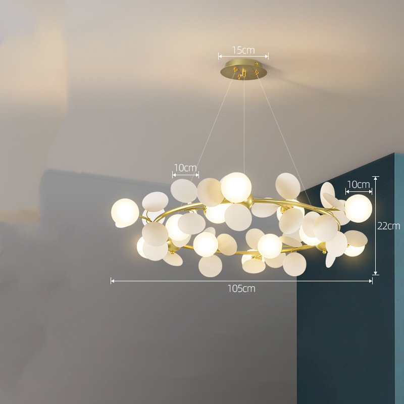 Nordic Chandelier Modern Minimalist Living Room Bedroom Lighting - Image 17