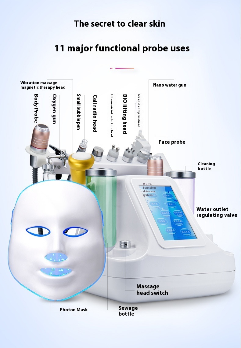 Beauty Instrument Cleaner Face Oxygen Injection Skin Spray Beauty Salon Mesotherapy Color Light Mask Beauty Instrument - Image 4