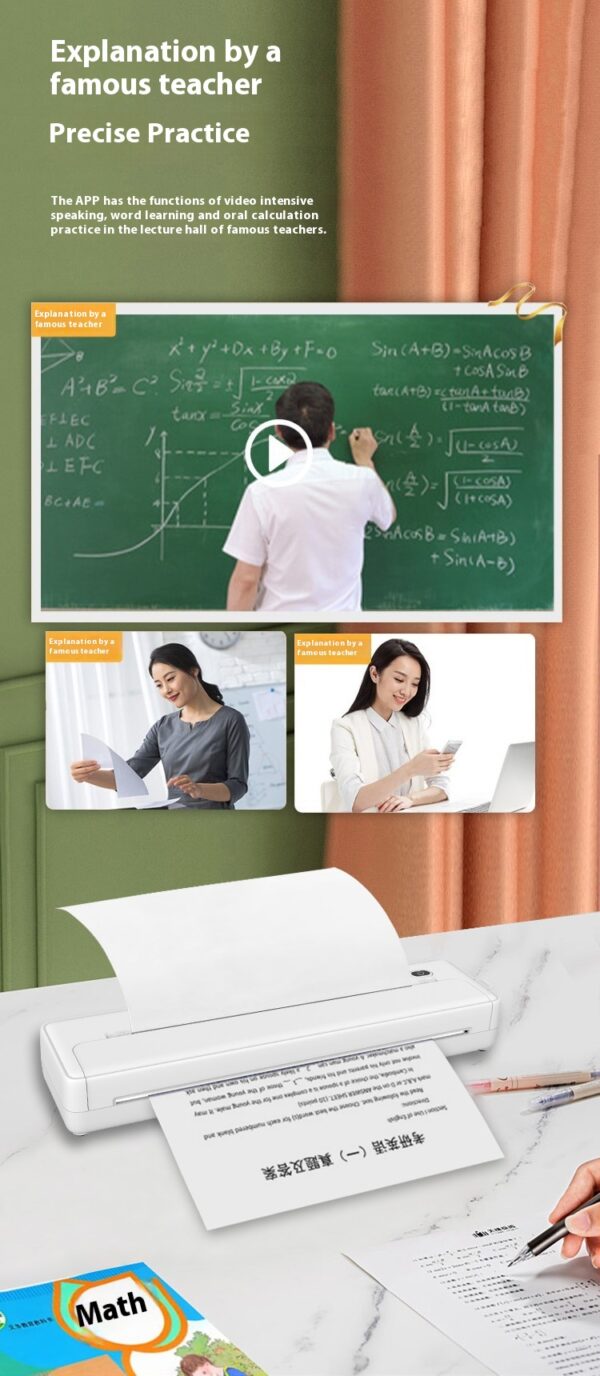 Cross-border A4 Printer Bluetooth Connection Wireless Mobile Phone Computer Office Home Portable Tattoo Printer - Image 20