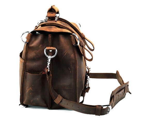 Crazy Horse Leather Travel Bag - Image 8