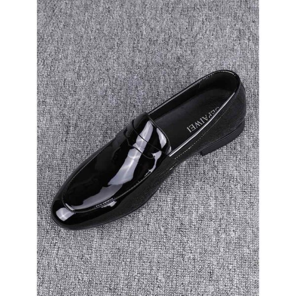 Glossy Slip-on Casual Breathable Business Formal Wear Leather Shoes - Image 6