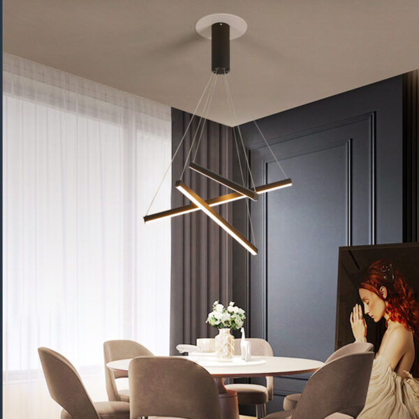 Modern Simple Atmosphere Light Luxury Small Apartment Pick High School Empty Lamps Chandelier - Image 5