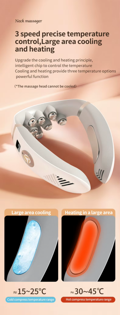 Wholesale Customized Wireless Personal Portable Neck Wearable Massagers Cold And Warm Hanging Neck Massager