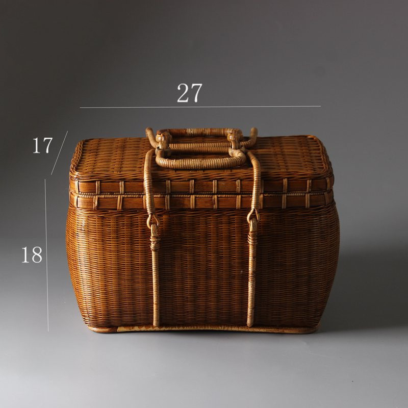 Handmade Bamboo Tea Ceremony Tea Person Carrying Bag Portable - Image 14