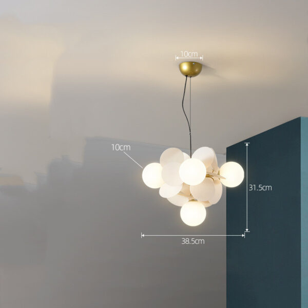 Nordic Chandelier Modern Minimalist Living Room Bedroom Lighting - Image 15