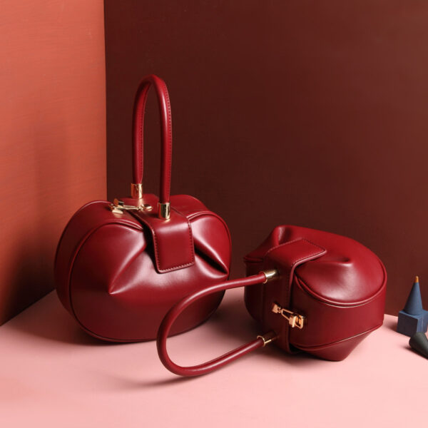 Leather handbags fashion dumplings handbag - Image 6