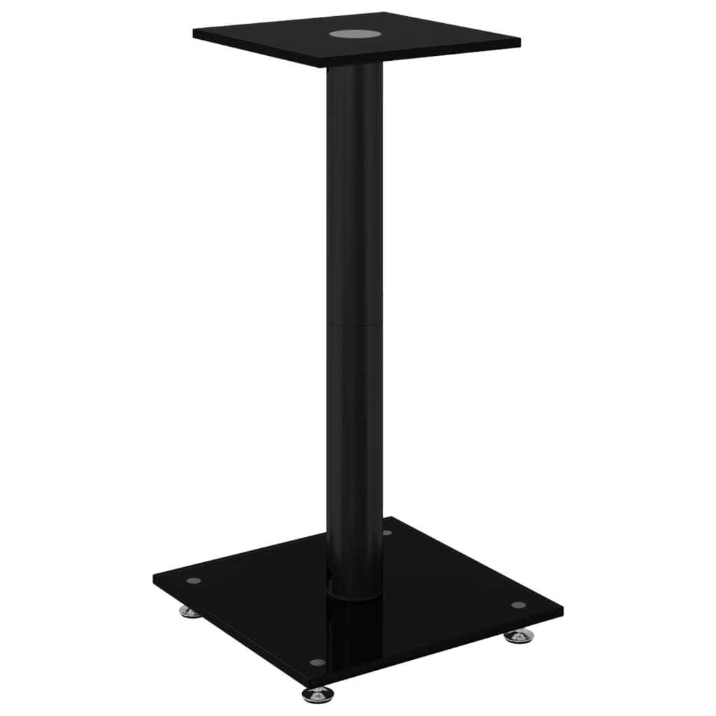 Speaker Stands, 2 pcs., Tempered Glass, 1 Column - Image 2