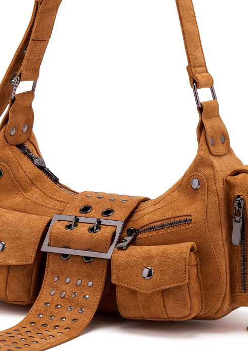 Simple Retro Versatile Suede Women's Handbag Shoulder Bag - Image 3