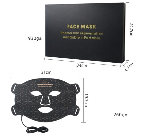 Led Silicone Mask Instrument Photon Rejuvenation Large Row Lamp 7 Color Red Blue Spectrometer - Image 4