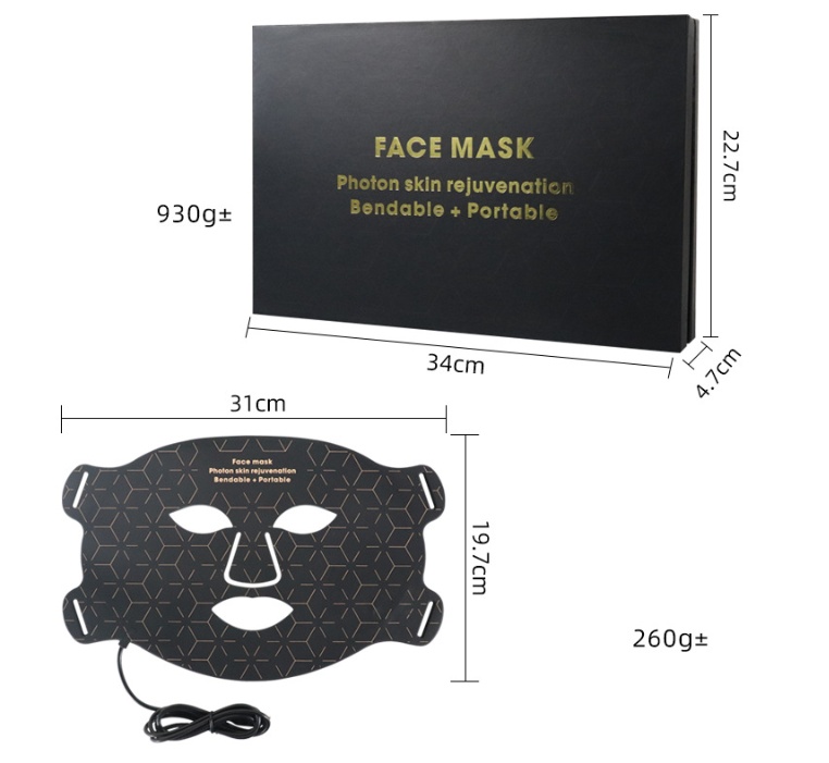 Led Silicone Mask Instrument Photon Rejuvenation Large Row Lamp 7 Color Red Blue Spectrometer