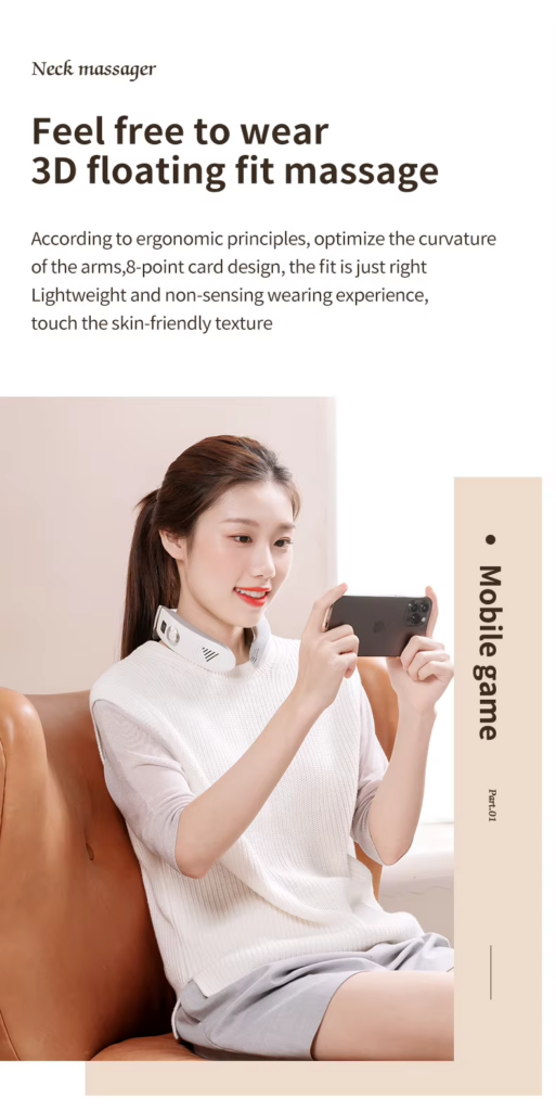 Wholesale Customized Wireless Personal Portable Neck Wearable Massagers Cold And Warm Hanging Neck Massager