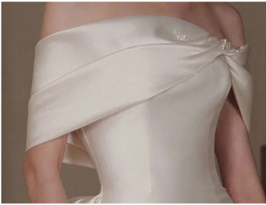 Women's Fashion Satin Fishtail Main Wedding Dress - Image 7