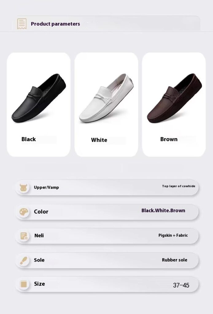 Genuine Leather Slip-on Lofter Peas Casual Shoes Men