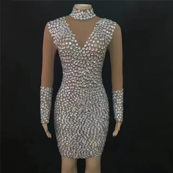 European And American Style Sexy Sequin Cocktail Party Dress - Image 5