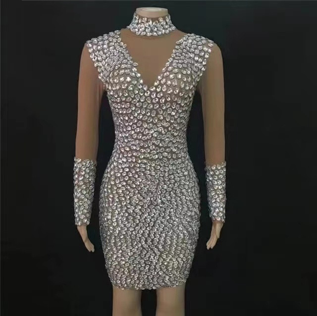 European And American Style Sexy Sequin Cocktail Party Dress - Image 5