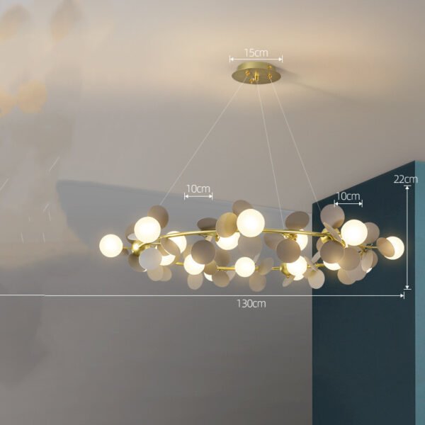 Nordic Chandelier Modern Minimalist Living Room Bedroom Lighting - Image 10