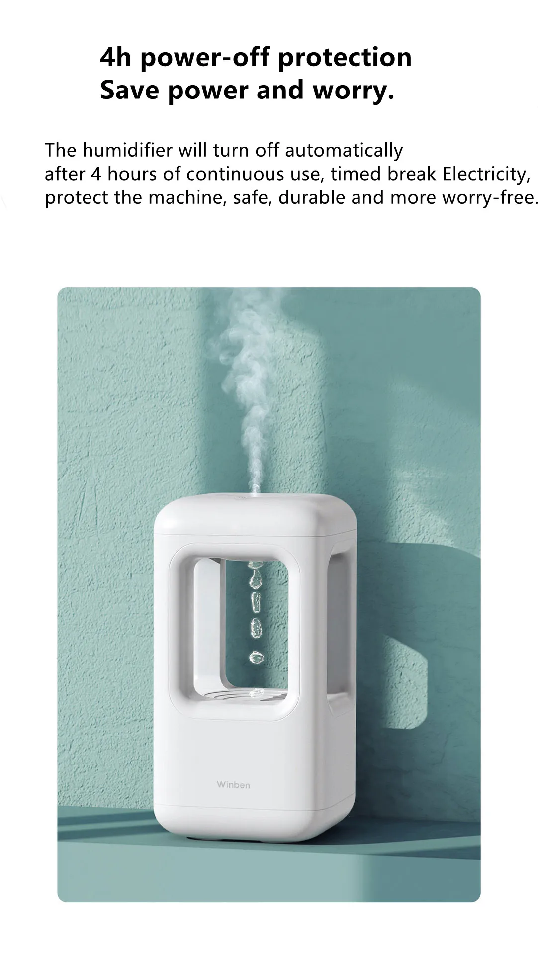 New Air Humidifier Home Quiet Bedroom Anti-Gravity Water Drop Humidifier Atmosphere Light - Image 13