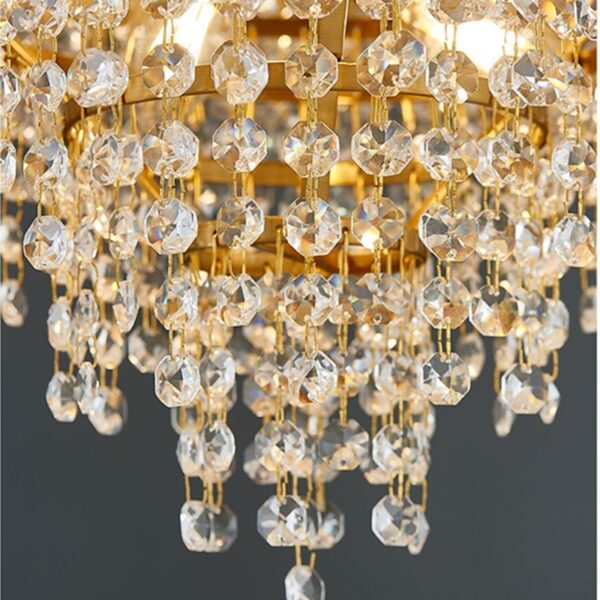 Stainless Steel Living Room Ceiling Crystal Chandelier - Image 5