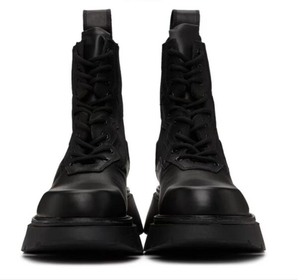 Mens Versatile Leather Thick Bottom Short Martin Boots - Image 8