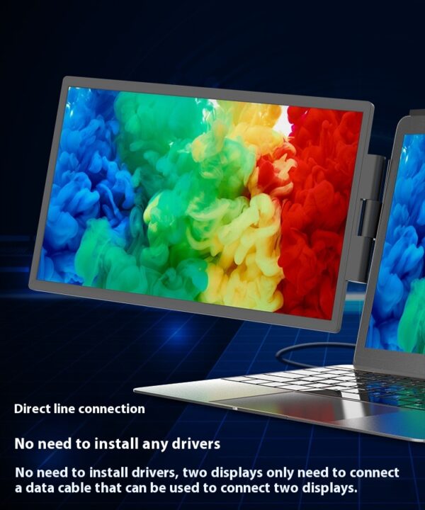 14-inch Dual-screen Portable Monitor Laptop With Wall-mounted External Expansion Screen Dual-screen Portable Screen - Image 10