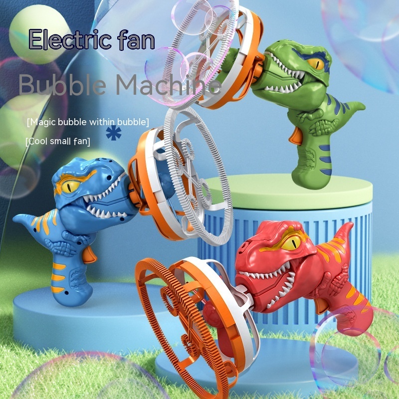 Fan Dinosaur Bubble Machine Bubble Blowing Toy Children