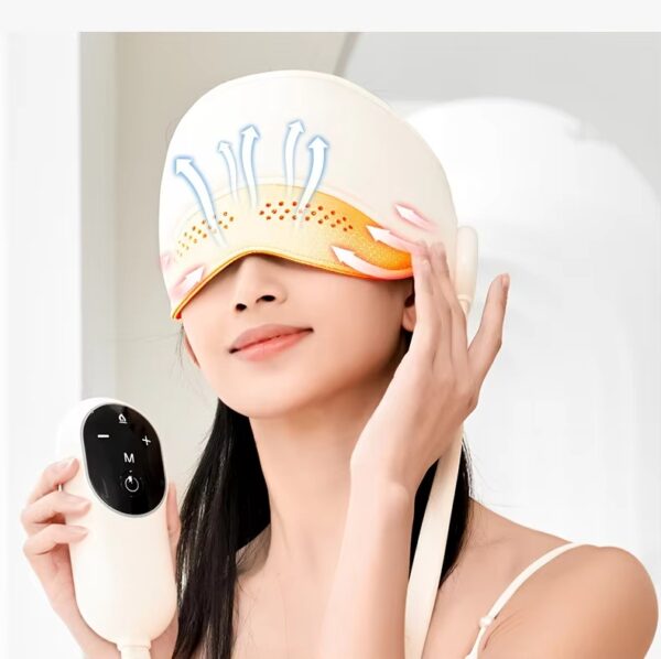 New Creative Sleep Aid Head Eye Massager Heating Pain Relief Relaxing Apparatusma Massage At Home - Image 6