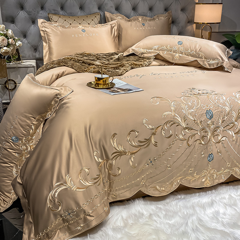 Ice Silk Quilt Sets Bed Sheets Bedding Four-piece Set - Image 37
