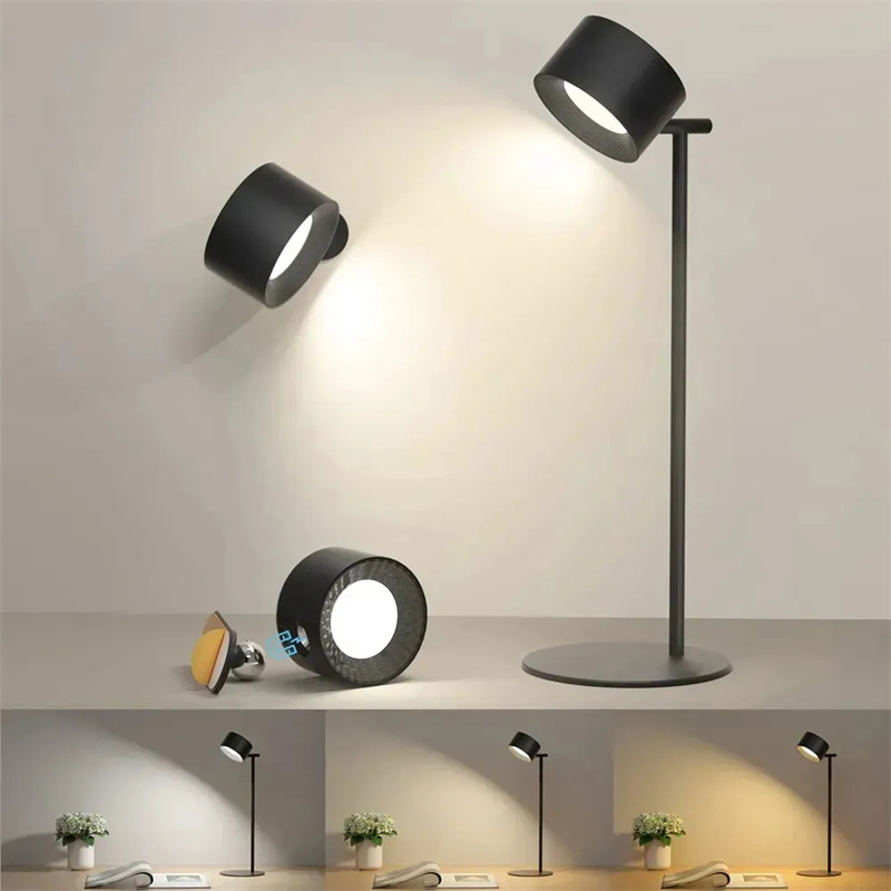 Magnetic Touchable LED USB Rechargeable Table Lamp 360 Rotate Cordless Remote Control Desk Lights Home Bedroom Wall Night Lamp - Image 1