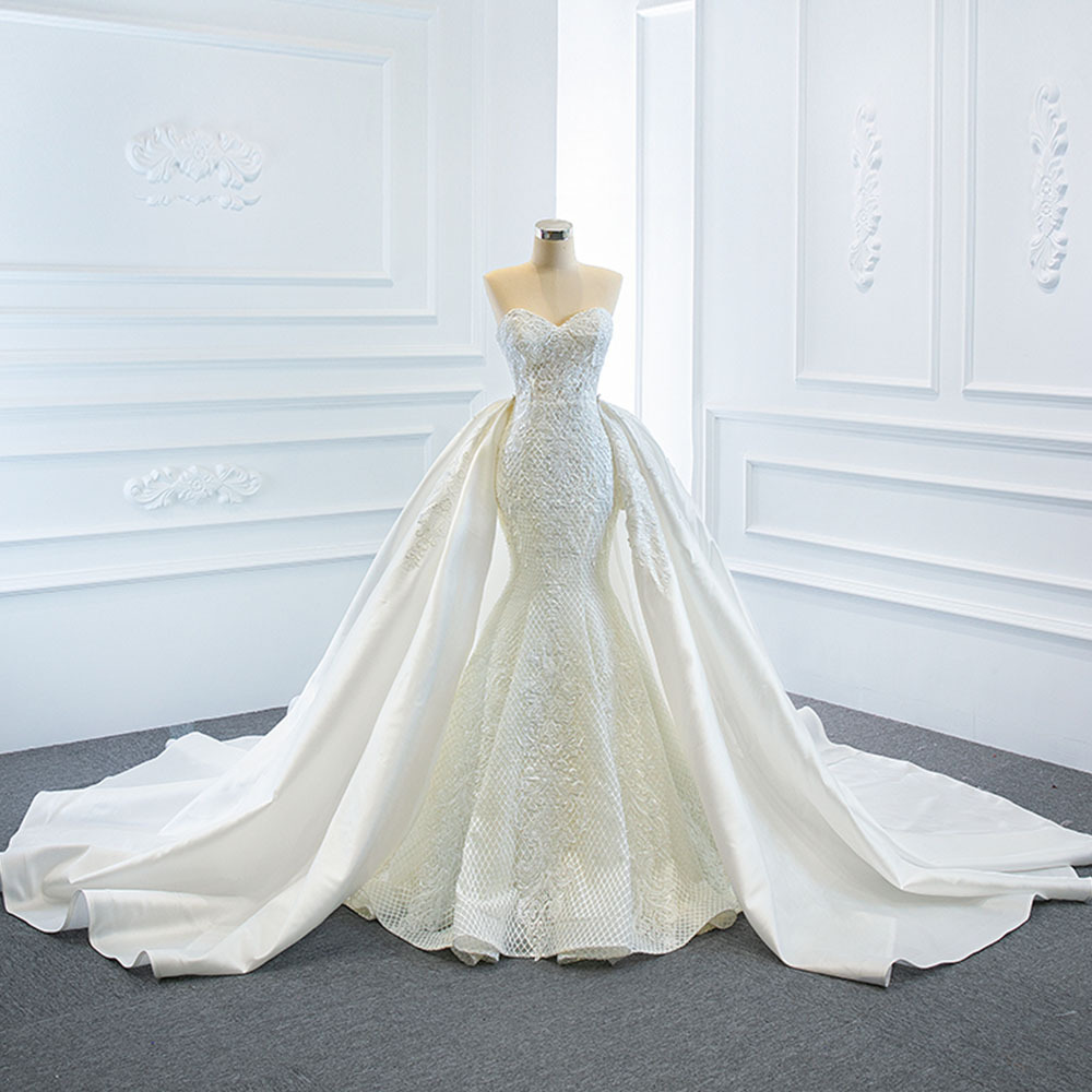 The Wedding Dress Wears Two Fishtail Tail Tube Tops, The Temperament Is Thin And Dreamy - Image 17