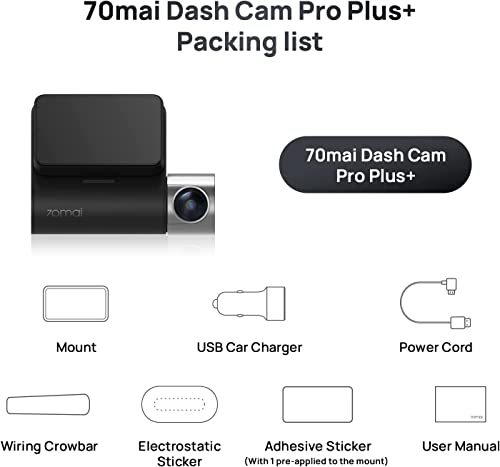 70mai A500s 1944P Dash Cam A800S Built-in GPS ADAS 140FOV 70mai Car Camera - Image 6