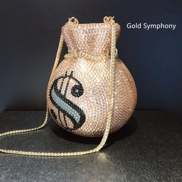 Pocket Handmade Diamond Party Crystal Clutch Chain Bag - Image 2