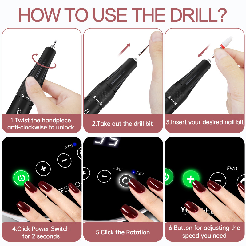 New Upgrade 35000RPM Electric Nail Drill Machine For Acrylic - Image 5