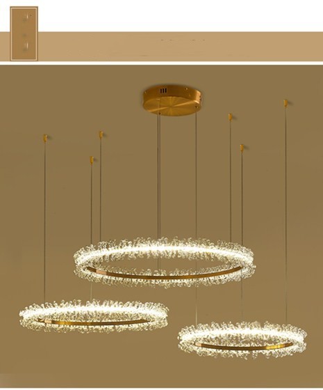 Living Room Crystal Chandelier Modern Style Electroplated Gold Creative - Image 24