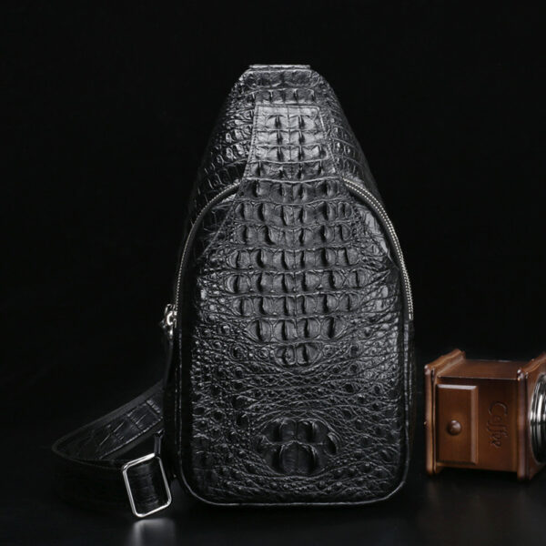 Leather Chest Bag Men's Casual Crossbody - Image 1