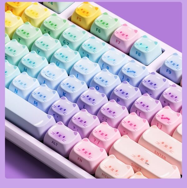 Colored Sugar Cat Mechanical Keyboard The Third Mock Examination Bluetooth - Image 14