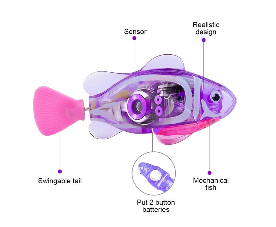 Cat Interactive Electric Fish Water Toy For Indoor Play Swimming Robot Fish Toys For Cat Dog Pet Baby Swimmer Bath Robofish Toys - Image 12