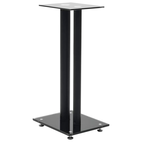 Speaker Stands, 2-Pack, Double Column Design, Tempered Glass - Image 2