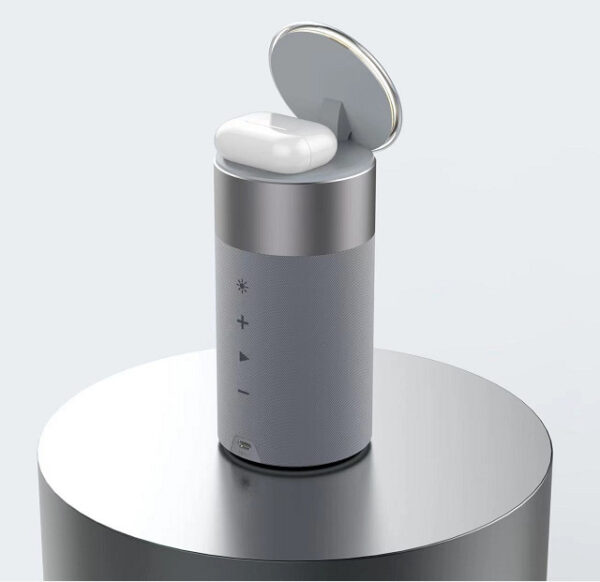 3 In 1 Multi-Function IPhone And AirPods Wireless Charger Portable Bluetooth Speaker With Touch Lamp For Home And Office - Image 6