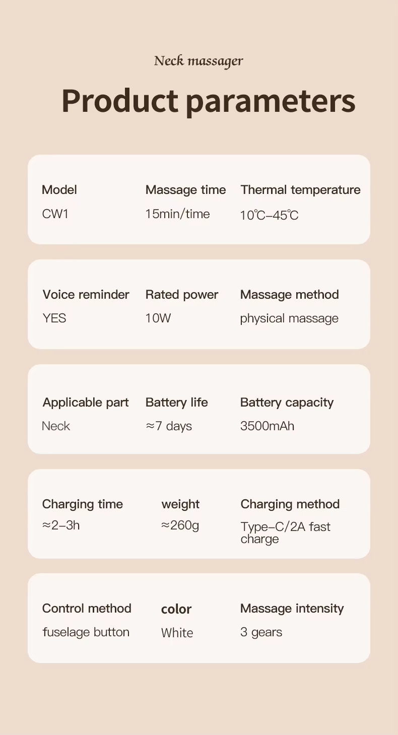 Wholesale Customized Wireless Personal Portable Neck Wearable Massagers Cold And Warm Hanging Neck Massager - Image 22