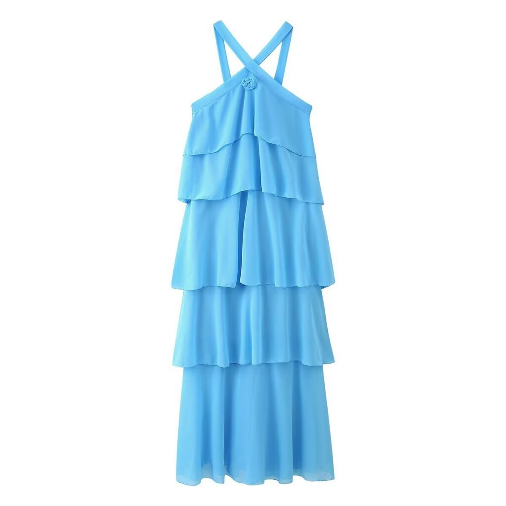 Decorative Chiffon Sling Dress Women