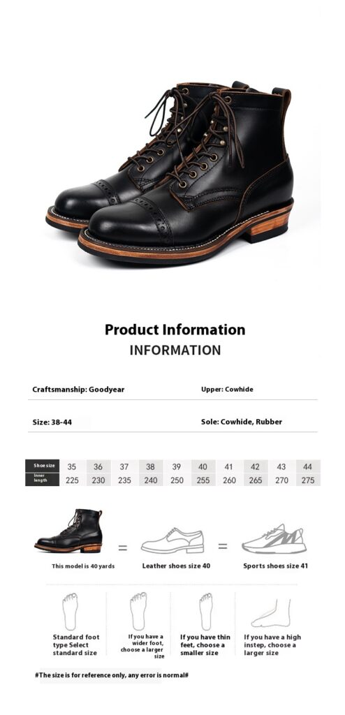 Tooling First Layer Cowhide Fall Winter Men Genuine Leather Boots