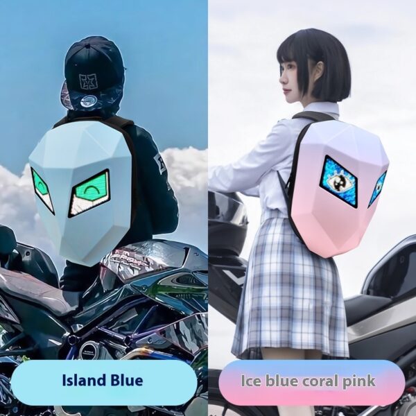 Motorcycle Helmet Hard Shell Waterproof Night Light Backpack - Image 8