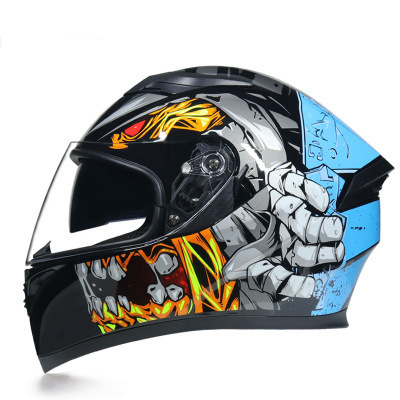 Motorcycle Helmet Anti-fog Dual Lens Full Face Helmet Cool Street Car Bluetooth Protective Helmet - Image 9