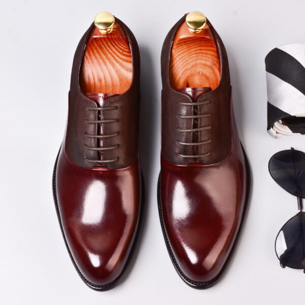 Vintage British Business Mens Formal Leather Shoes - Image 2