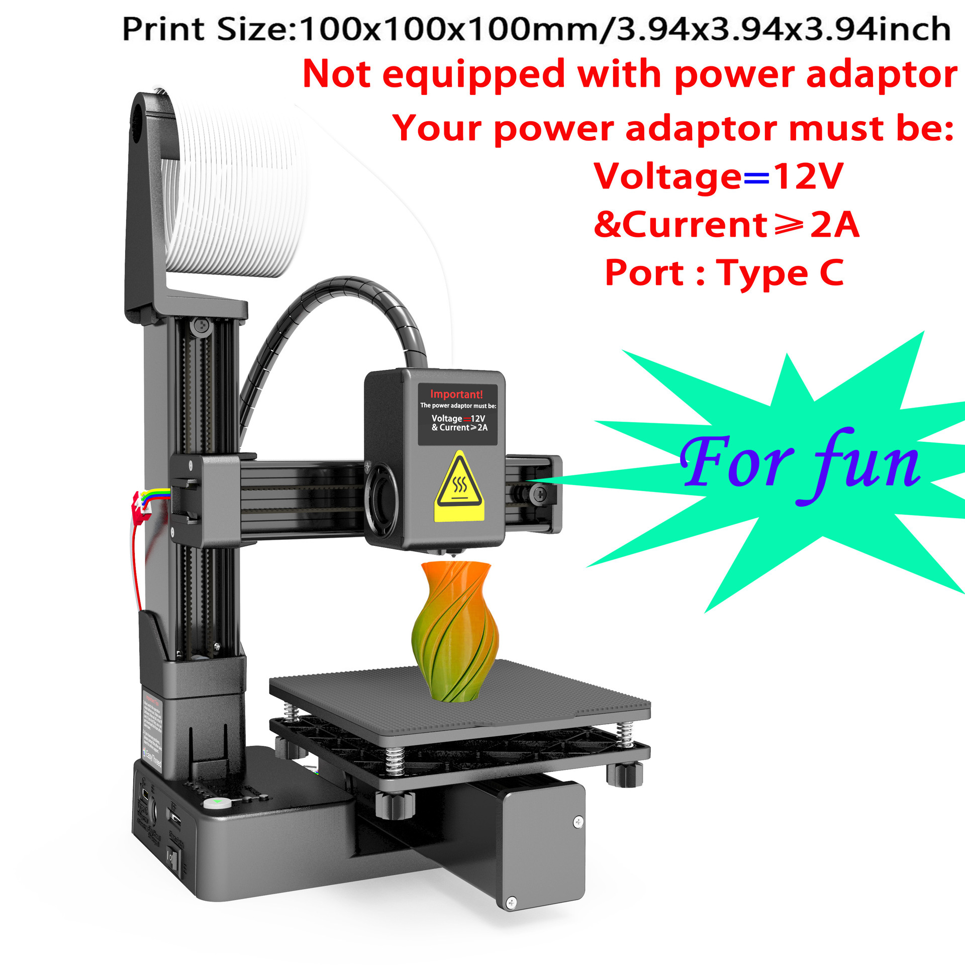 EasyThreed 3D Printer K10 Entry Level Use TPU PLA 175mm - Image 9