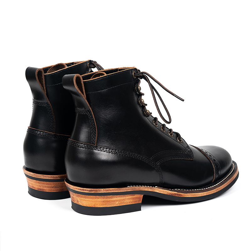 Tooling First Layer Cowhide Fall Winter Men Genuine Leather Boots - Image 7