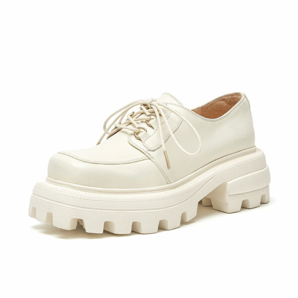 Women's Square Toe Platform Chunky Heel Platform Shoes - Image 7