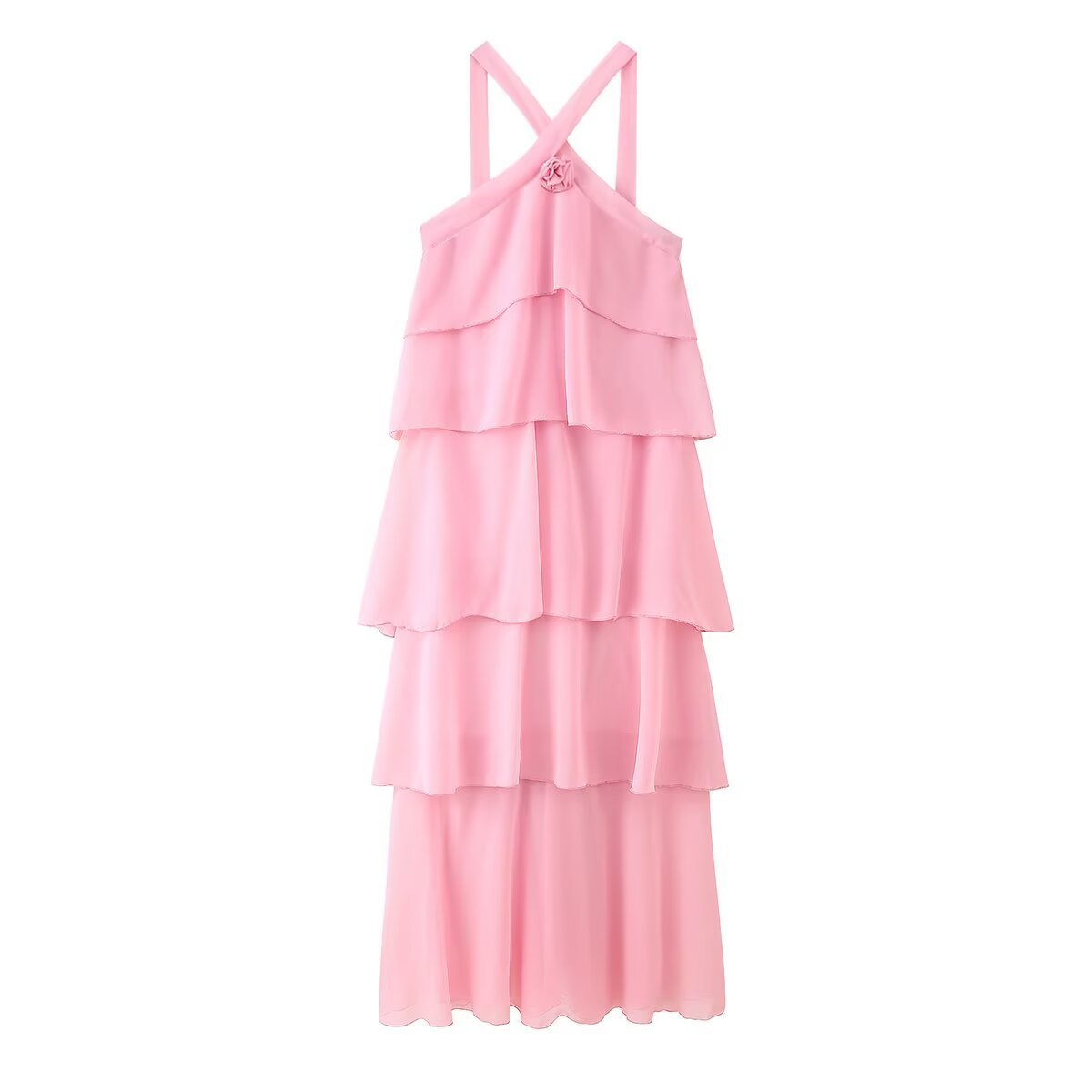 Decorative Chiffon Sling Dress Women - Image 24