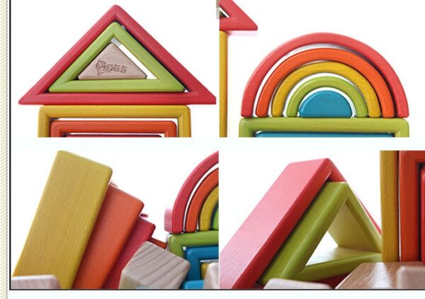 Rainbow Building Blocks Children's Baby Educational Creative Toys - Image 5